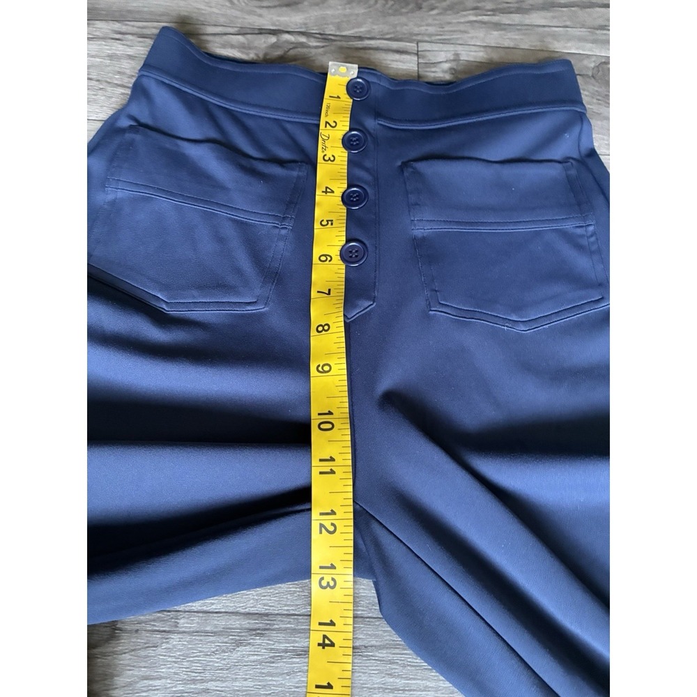 Halara XS Petite Wide Leg High Waist Navy Stretch Pants Button Front NWT - Picture 8 of 16